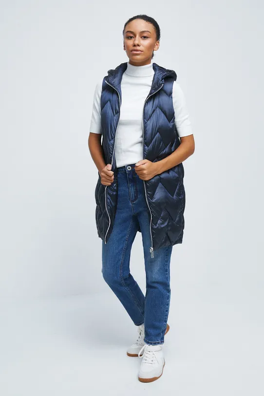 Jeansy damskie mom fit niebieskie RW22.SJD030 niebieski RW22