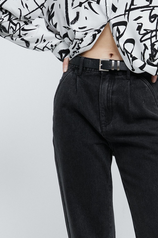 Odzież Jeansy damskie chino czarne RW22.SJD305 czarny