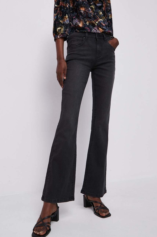 Jeansy damskie flared kolor czarny czarny RW22.SJDA04