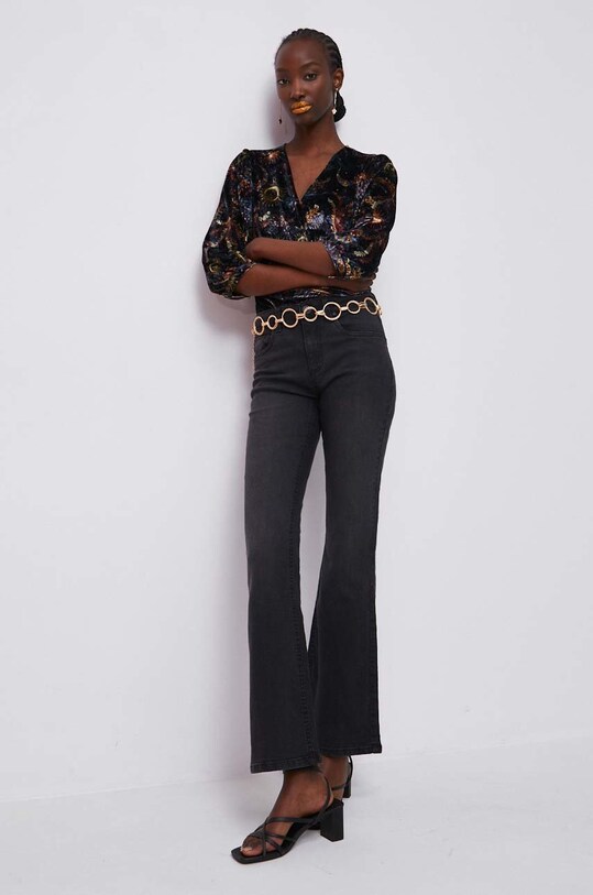 Jeansy damskie flared kolor czarny RW22.SJDA04 czarny RW22
