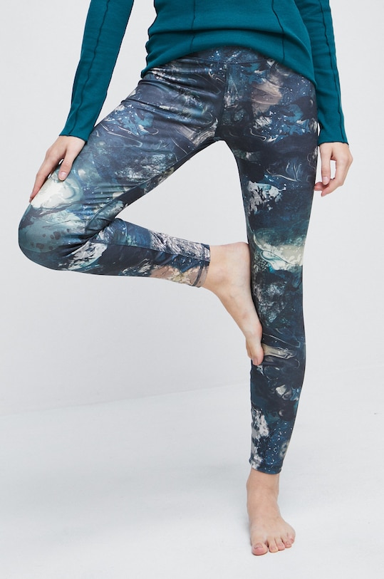 Legginsy damskie wzorzyste kolor multicolor z elastanem multicolor RW22.SPD800