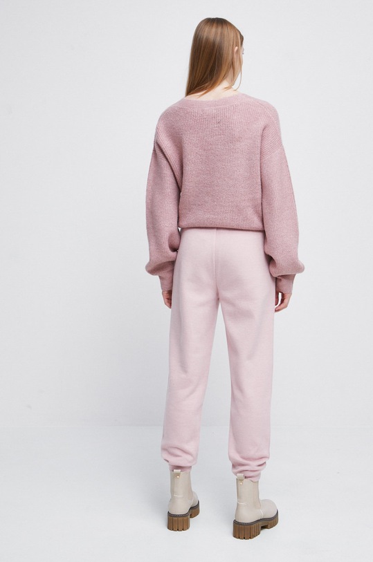 Odzież Spodnie dresowe damskie gładkie kolor różowy RW22.SPD803 różowy
