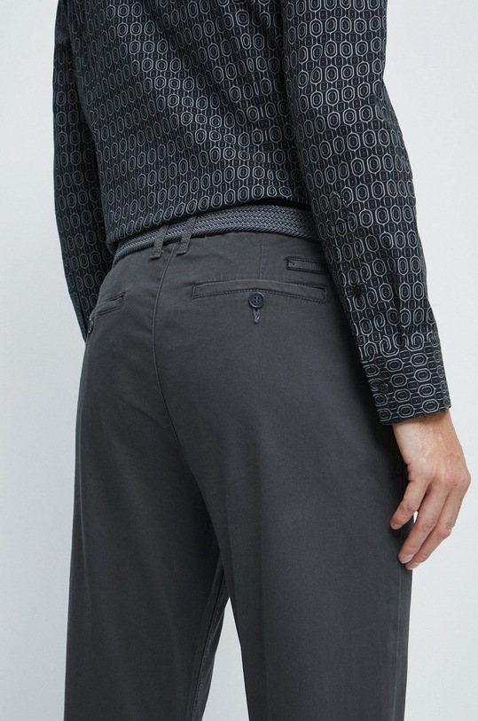 Spodnie męskie w fasonie chinos szare szary RW22.SPM030