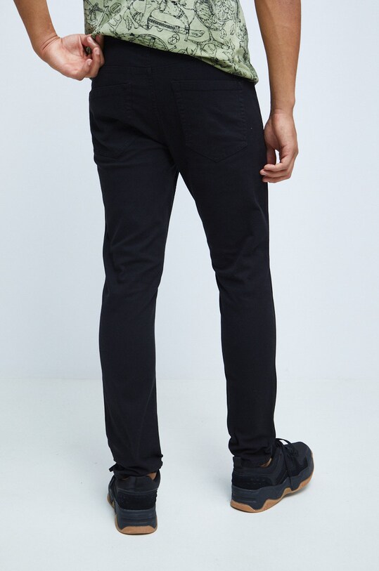 Odzież Spodnie męskie slim fit czarne RW22.SPM060 czarny
