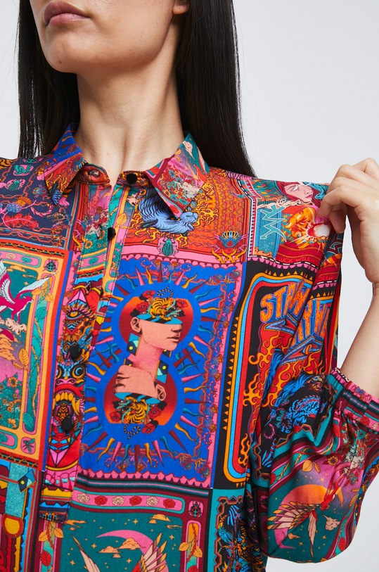 Sukienka z wiskozy multicolor RW22.SUD209