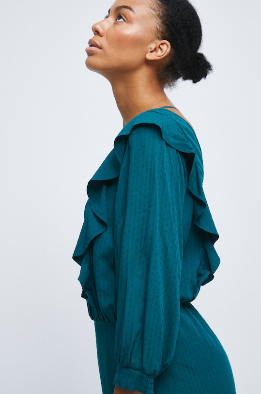 Sukienka damska gładka zielona RW22.SUD309 turkusowy RW22