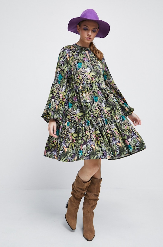 Sukienka damska wzorzysta kolor multicolor RW22.SUD801 multicolor RW22