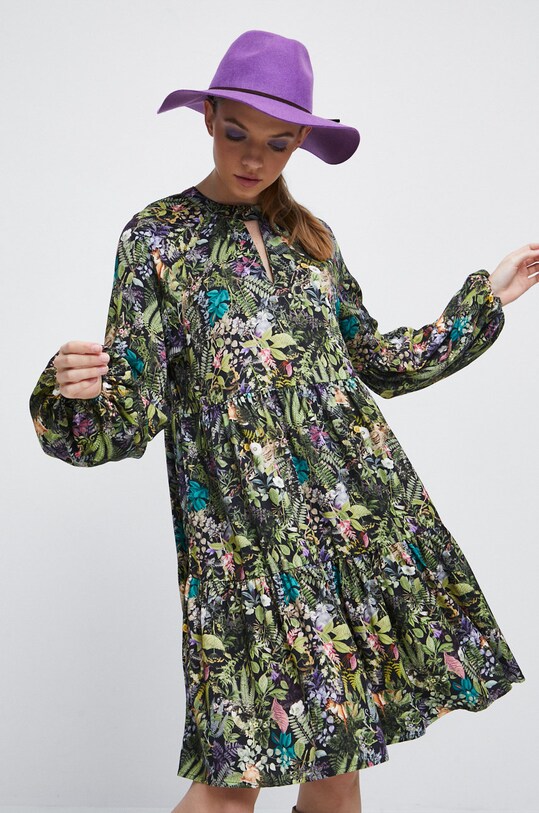 Sukienka damska wzorzysta kolor multicolor multicolor RW22.SUD801