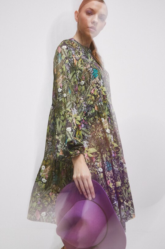 Sukienka damska wzorzysta kolor multicolor RW22.SUD801 multicolor