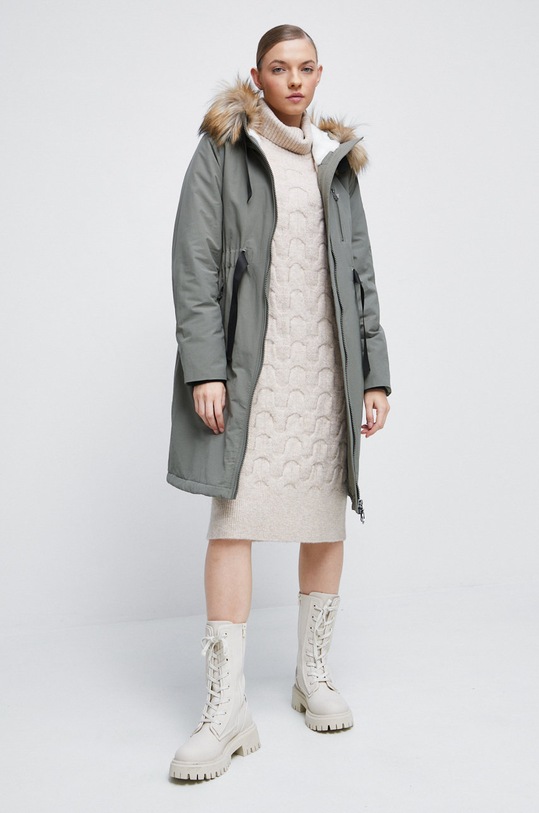 Sukienka damska z golfem kolor beżowy RW22.SUD802 beżowy RW22