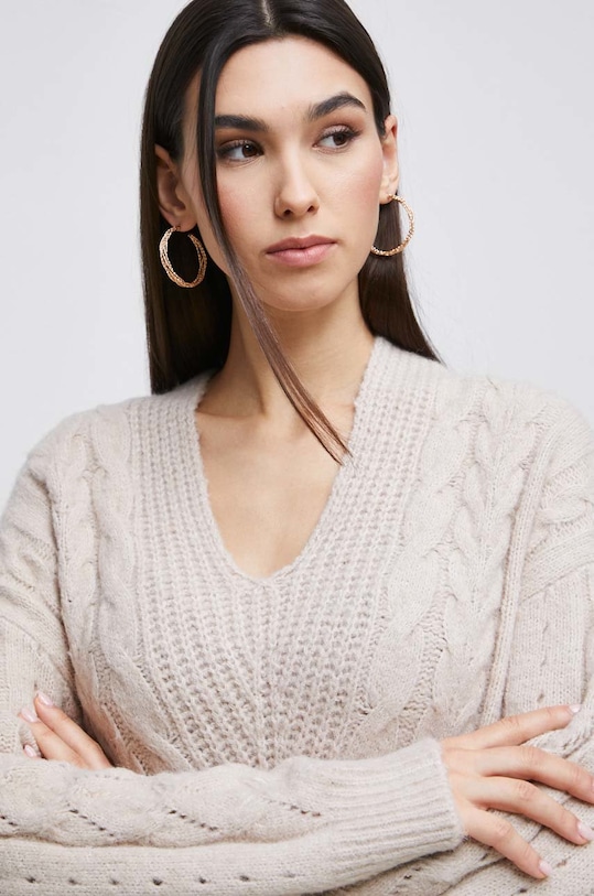 Dámske šaty béžová farba RW22.SUDB05