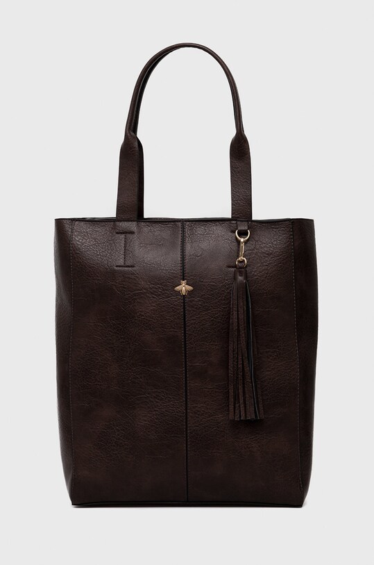 Torebka damska ze skóry ekologicznej brązowa RW22.TOD106 brązowy RW22