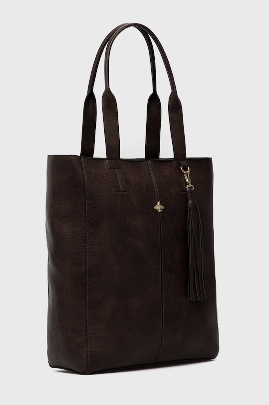 Akcesoria Torebka damska ze skóry ekologicznej brązowa RW22.TOD106 brązowy