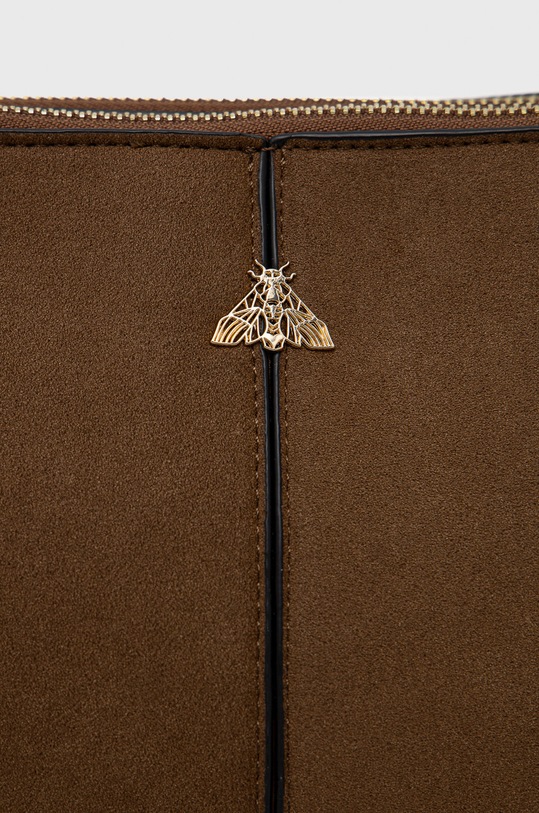 Akcesoria Torebka damska ze skóry ekologicznej i imitacji zamszu beżowa RW22.TOD606 beżowy