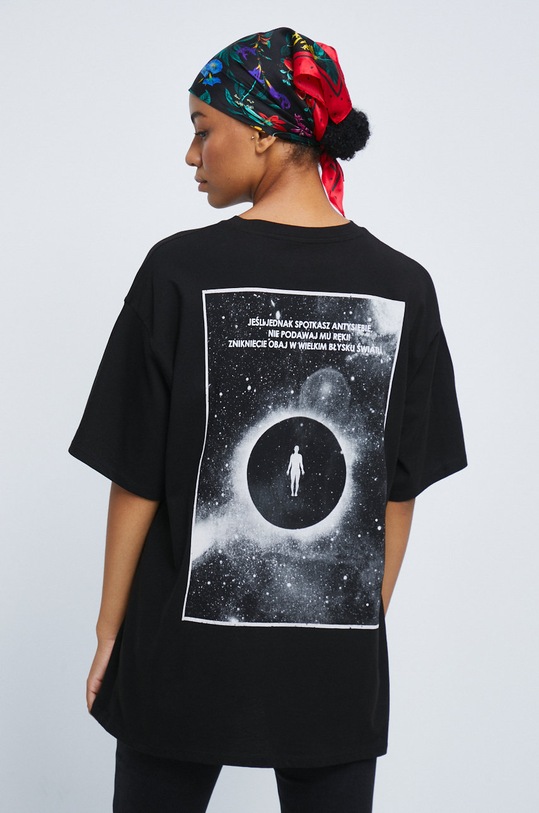 T-shirt bawełniany z kolekcji Science czarny RW22.TSD351 czarny RW22