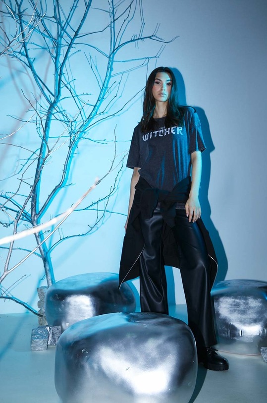 Bavlnené tričko Medicine relaxed sivá RW22.TSDB51