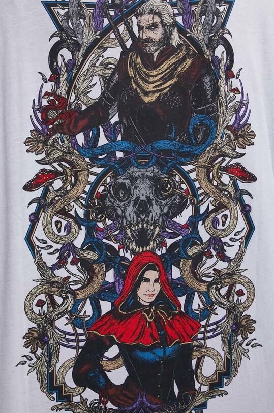 T-shirt bawełniany damski z kolekcji The Witcher x Medicine kolor szary RW22.TSDB52