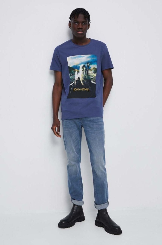 Medicine tricou din bumbac RW22.TSMA61 albastru RW22