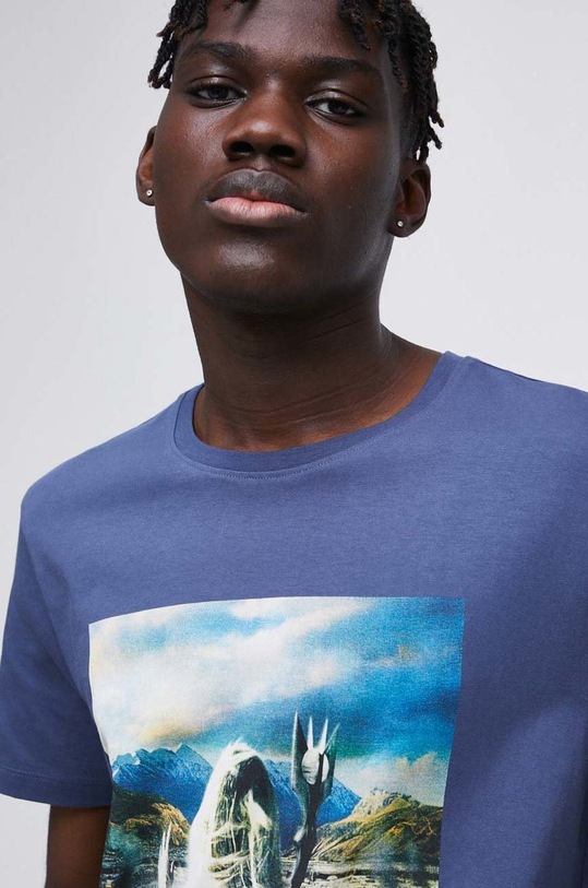 Medicine tricou din bumbac albastru RW22.TSMA61