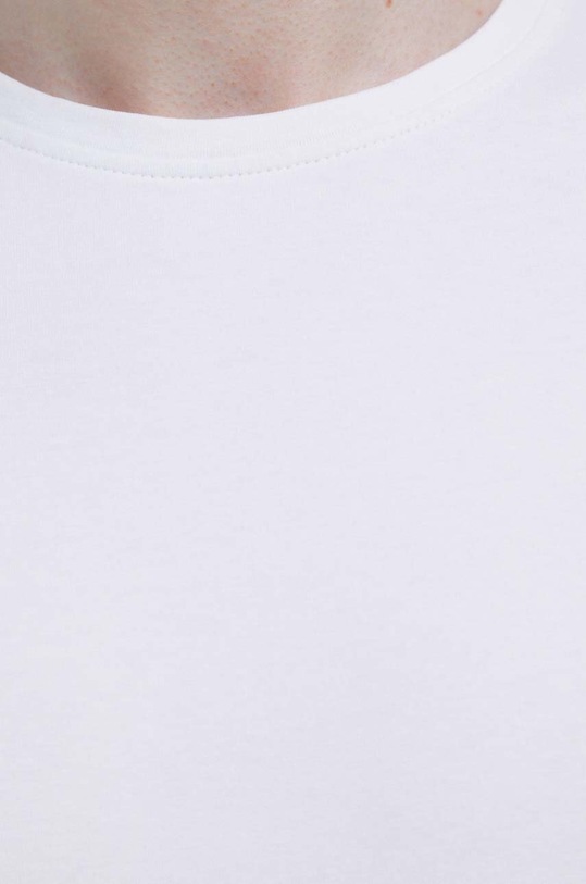 T-shirt bawełniany męski gładki z domieszką elastanu kolor biały RW22.TSMB01 biały