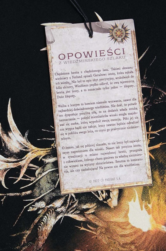 T-shirt bawełniany męski z kolekcji The Witcher x Medicine kolor czarny RW22.TSMB54