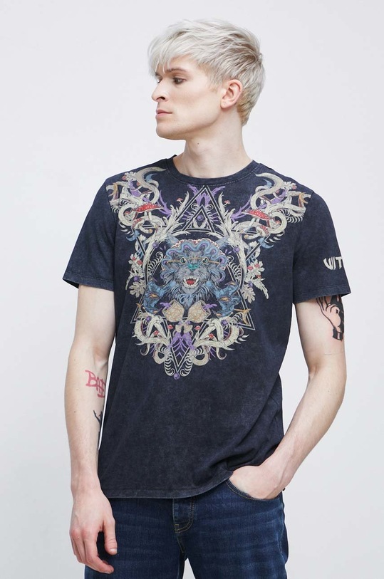 Odzież T-shirt bawełniany męski z kolekcji The Witcher x Medicine kolor szary RW22.TSMB58 szary