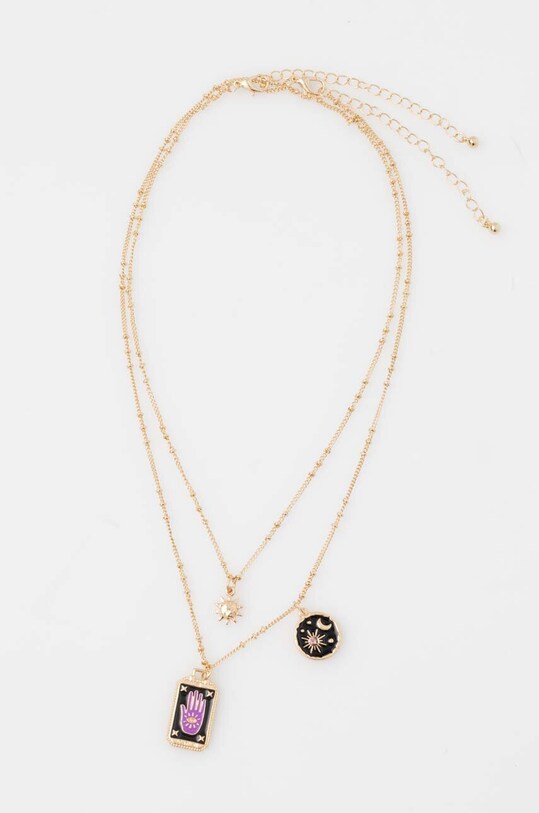 Naszyjniki damskie z ozdobnymi zawieszkami (2-pack) kolor złoty 2-pack złoty RW23.AKD303