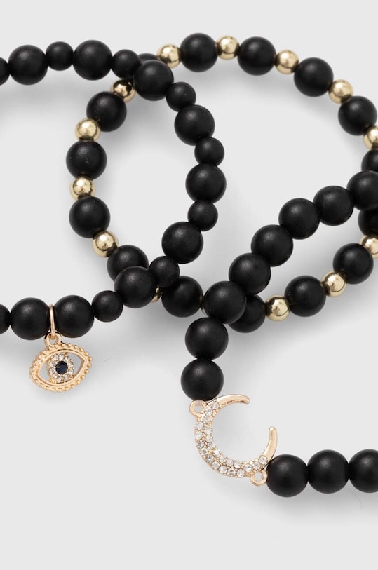 Bransoletki damskie z ozdobnymi zawieszkami (3-pack) kolor czarny RW23.AKD306 czarny RW23