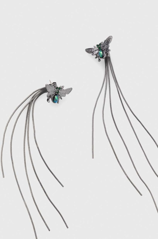 Kolczyki damskie z ozdobnymi elementami kolor czarny czarny RW23.AKD504