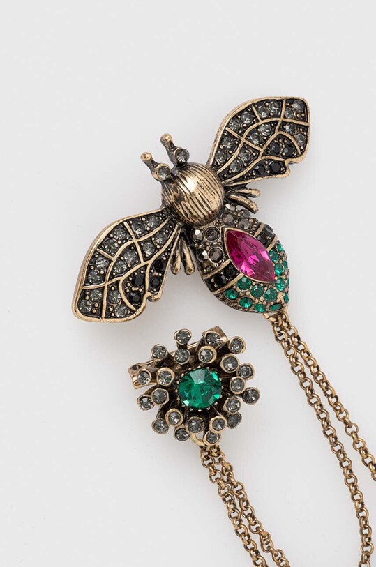 Akcesoria Broszka damska z łańcuszkiem kolor złoty RW23.AKD908 złoty