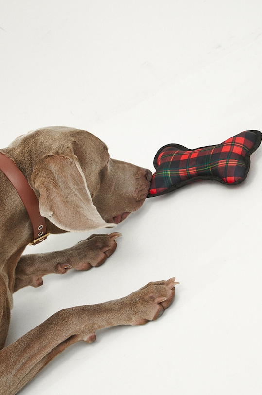 Doplnky Hračka pre zvieratko plyšová - motív kosť červená farba RW23.ANU907 červená