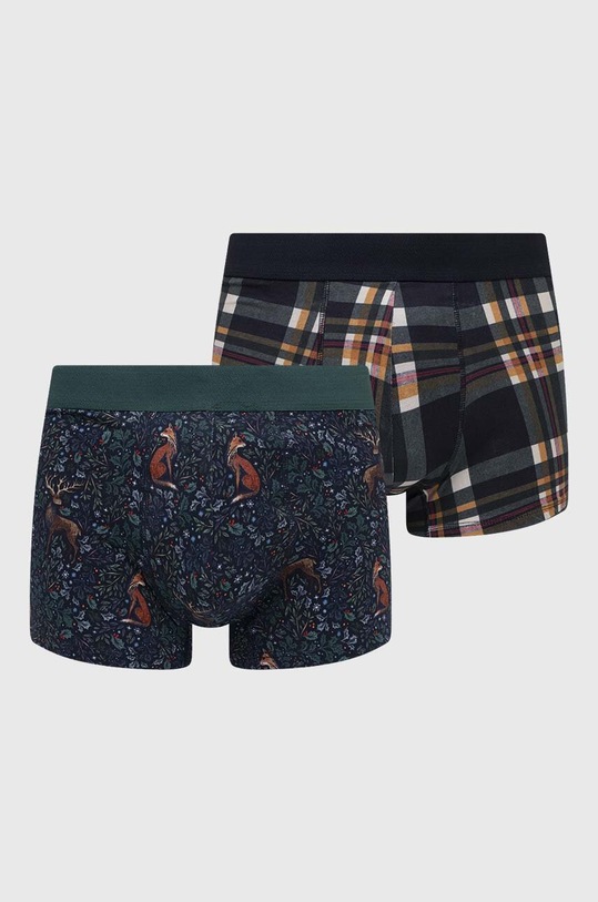Bokserki męskie wzorzyste (2-pack) kolor multicolor dzianina multicolor RW23.BIM900