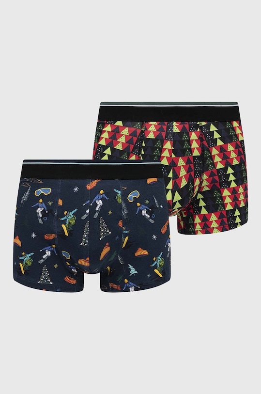 Bokserki męskie wzorzyste (2-pack) kolor multicolor dzianina multicolor RW23.BIM905