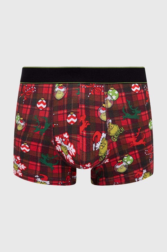 Bokserki bawełniane męskie z domieszką elastanu świąteczne Grinch (2-pack) kolor multicolor RW23.BIMA50 multicolor RW23