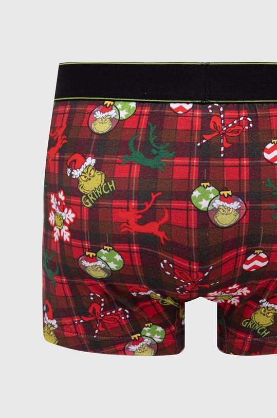 Bokserki bawełniane męskie z domieszką elastanu świąteczne Grinch (2-pack) kolor multicolor multicolor RW23.BIMA50