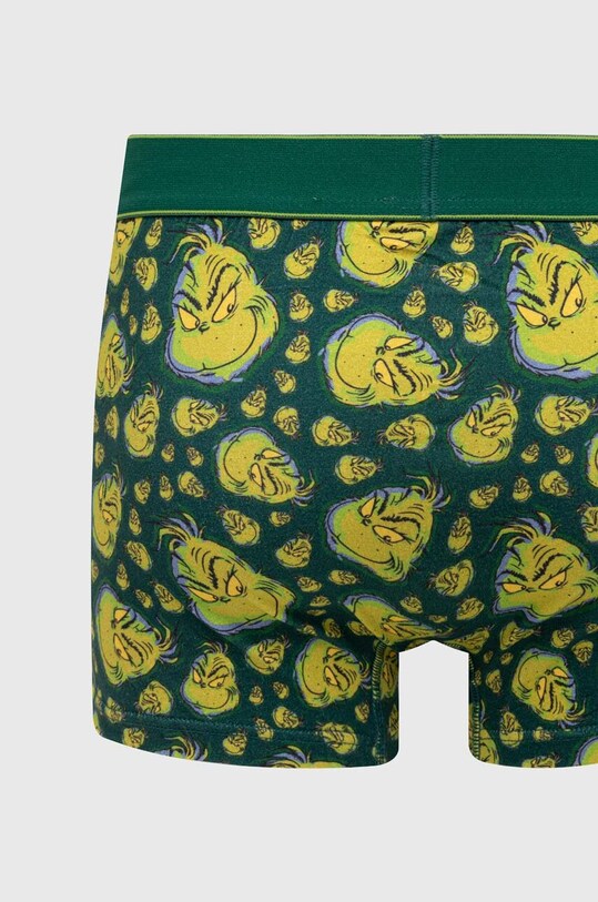 Bokserki bawełniane męskie z domieszką elastanu świąteczne Grinch (2-pack) kolor multicolor RW23.BIMA50 multicolor