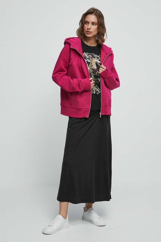 Bluza damska gładka kolor różowy RW23.BLD010 różowy RW23