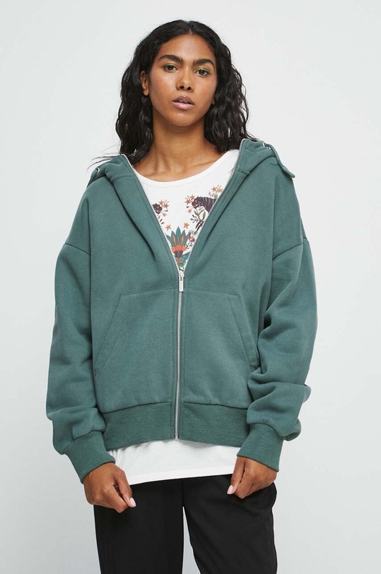 Bluza damska gładka kolor zielony pozostałe zielony RW23.BLD010