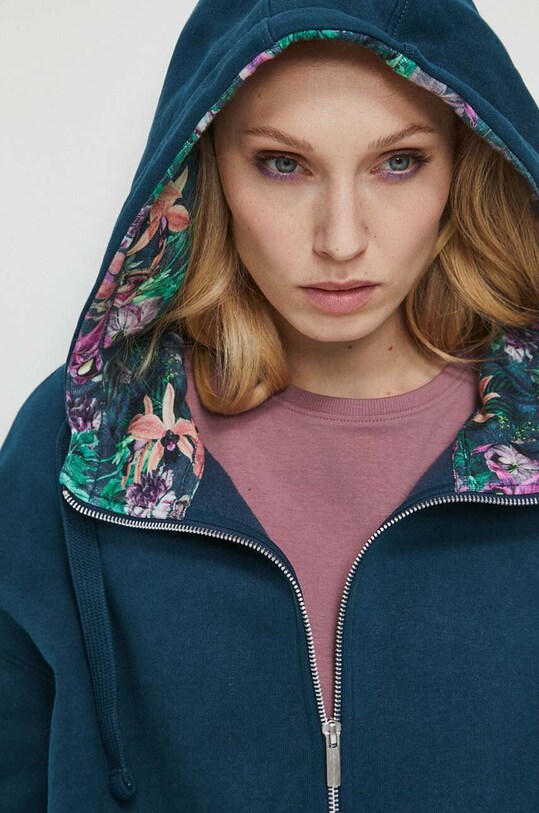 Bluza damska wzorzysta kolor zielony RW23.BLD052 turkusowy
