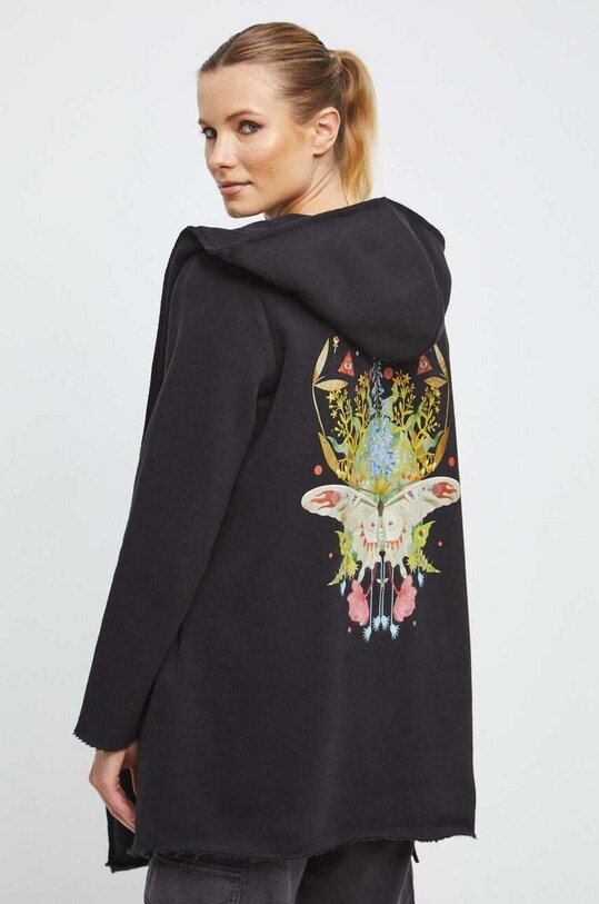 Bluza damska z nadrukiem kolor czarny pozostałe czarny RW23.BLD103
