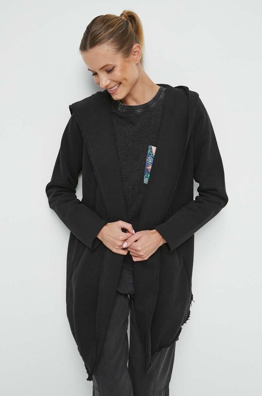 Odzież Bluza damska z nadrukiem kolor czarny RW23.BLD103 czarny