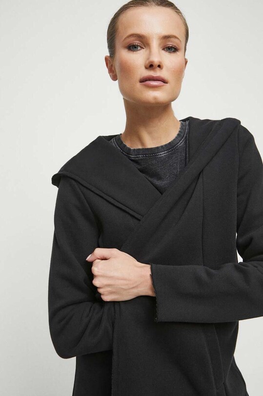 Bluza damska z nadrukiem kolor czarny RW23.BLD103 czarny