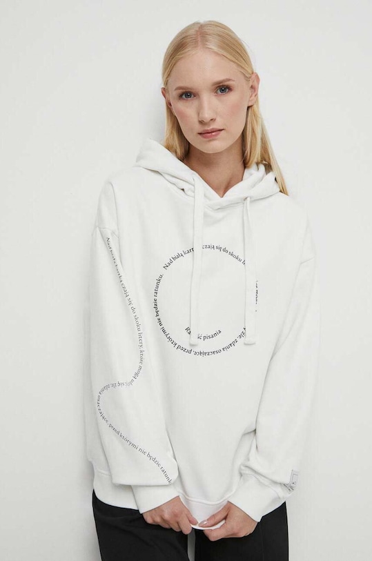 Oblečenie Mikina dámska Jubilejná kolekcia Nadácia W. Szymborskej x Medicine béžová farba RW23.BLD352 béžová