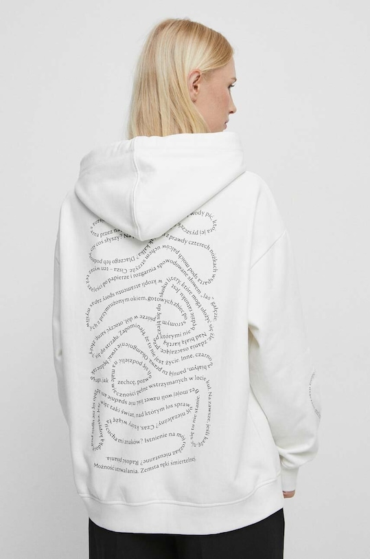 Mikina dámska Jubilejná kolekcia Nadácia W. Szymborskej x Medicine béžová farba béžová RW23.BLD352