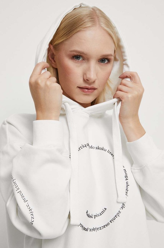 Mikina dámska Jubilejná kolekcia Nadácia W. Szymborskej x Medicine béžová farba RW23.BLD352 béžová