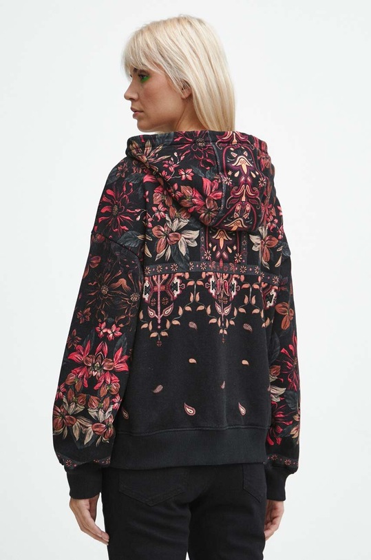Odzież Bluza damska wzorzysta kolor czarny RW23.BLD700 czarny