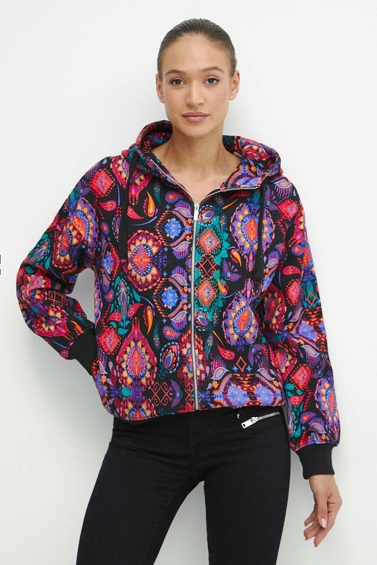 Bluza damska wzorzysta kolor czarny wzorzyste czarny RW23.BLD700