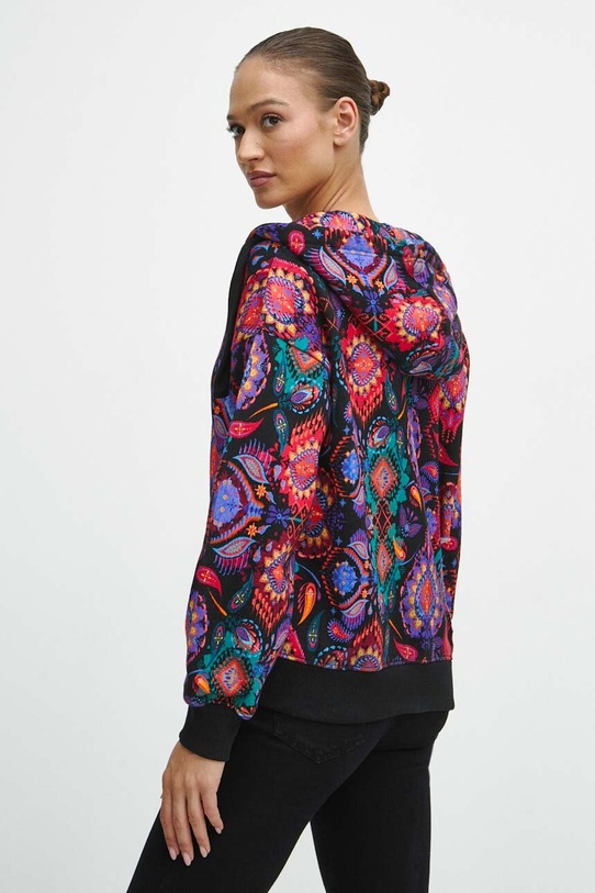 Odzież Bluza damska wzorzysta kolor czarny RW23.BLD700 czarny