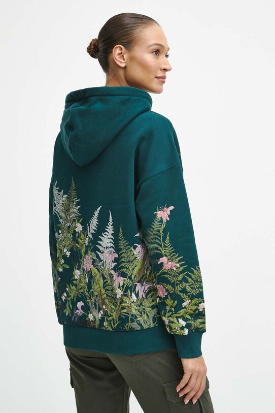 Odzież Bluza damska z nadrukiem kolor turkusowy RW23.BLD804 turkusowy