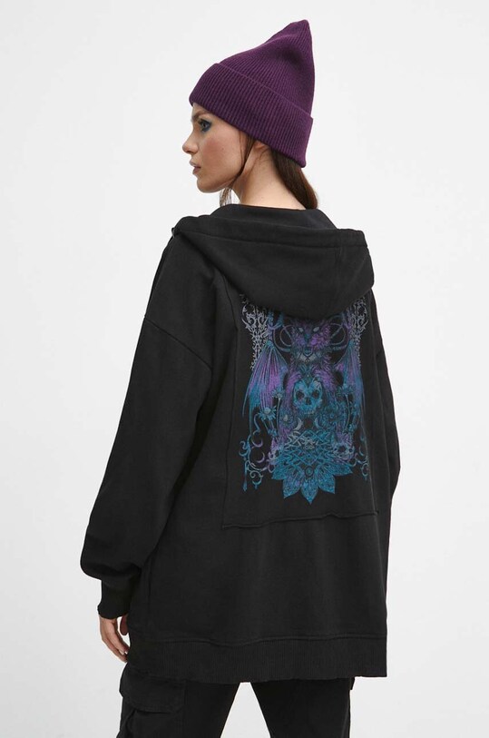 Bluza damska z kolekcji Bestiariusz kolor czarny czarny RW23.BLD850